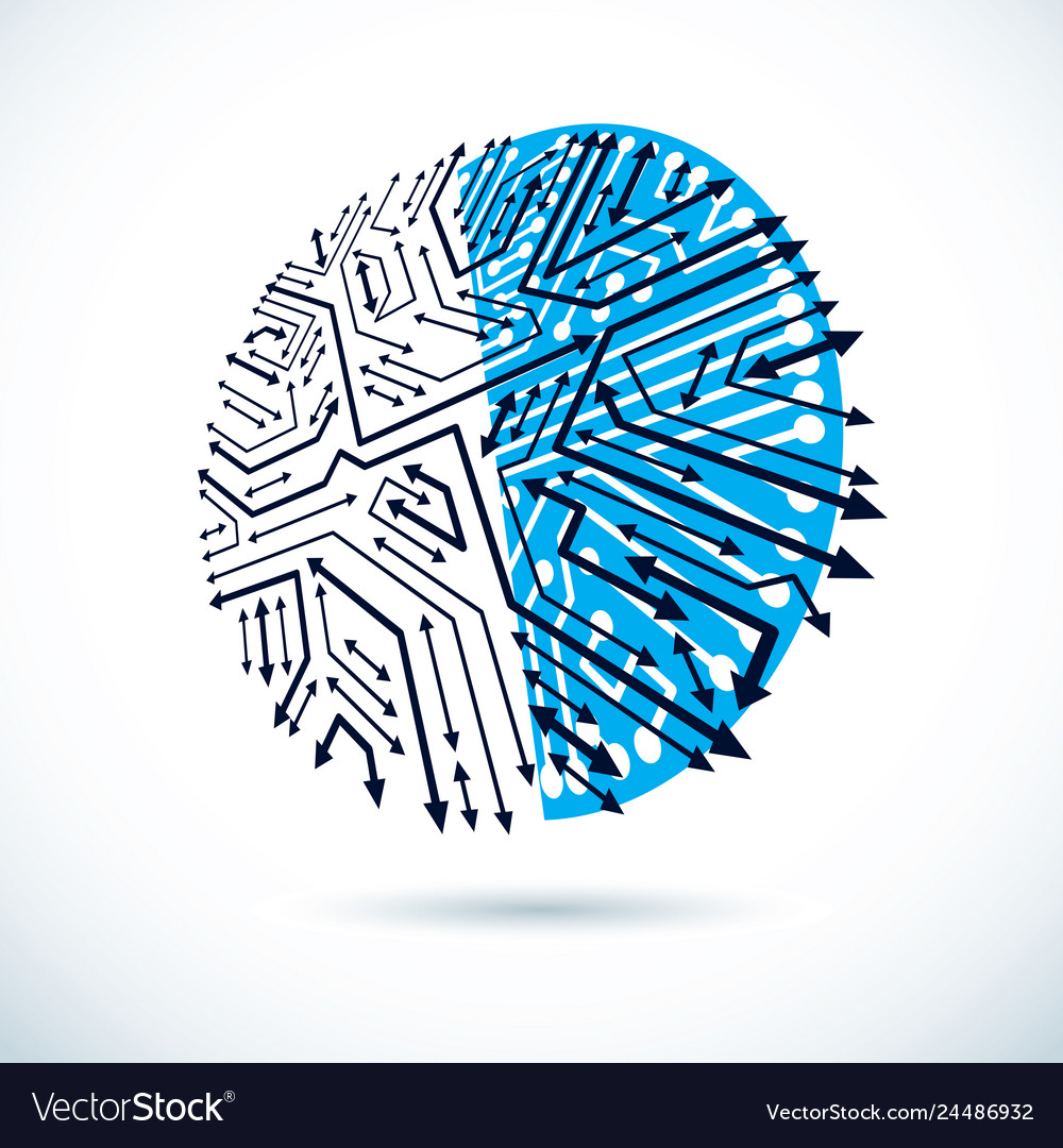 Microchip design cpu information communication vector image Microchip design cpu information communication