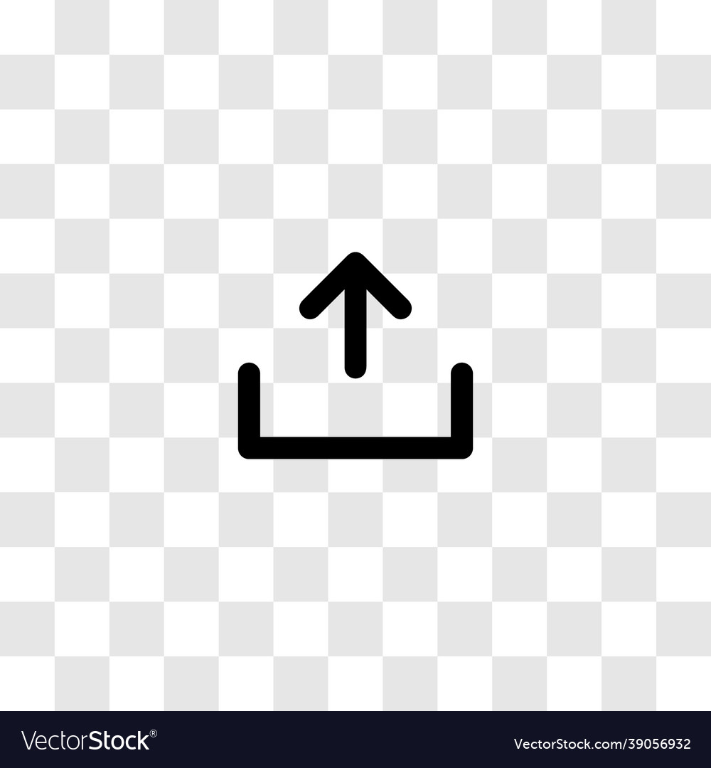 Simple upload icon - black line style vector image Simple upload icon - black line style