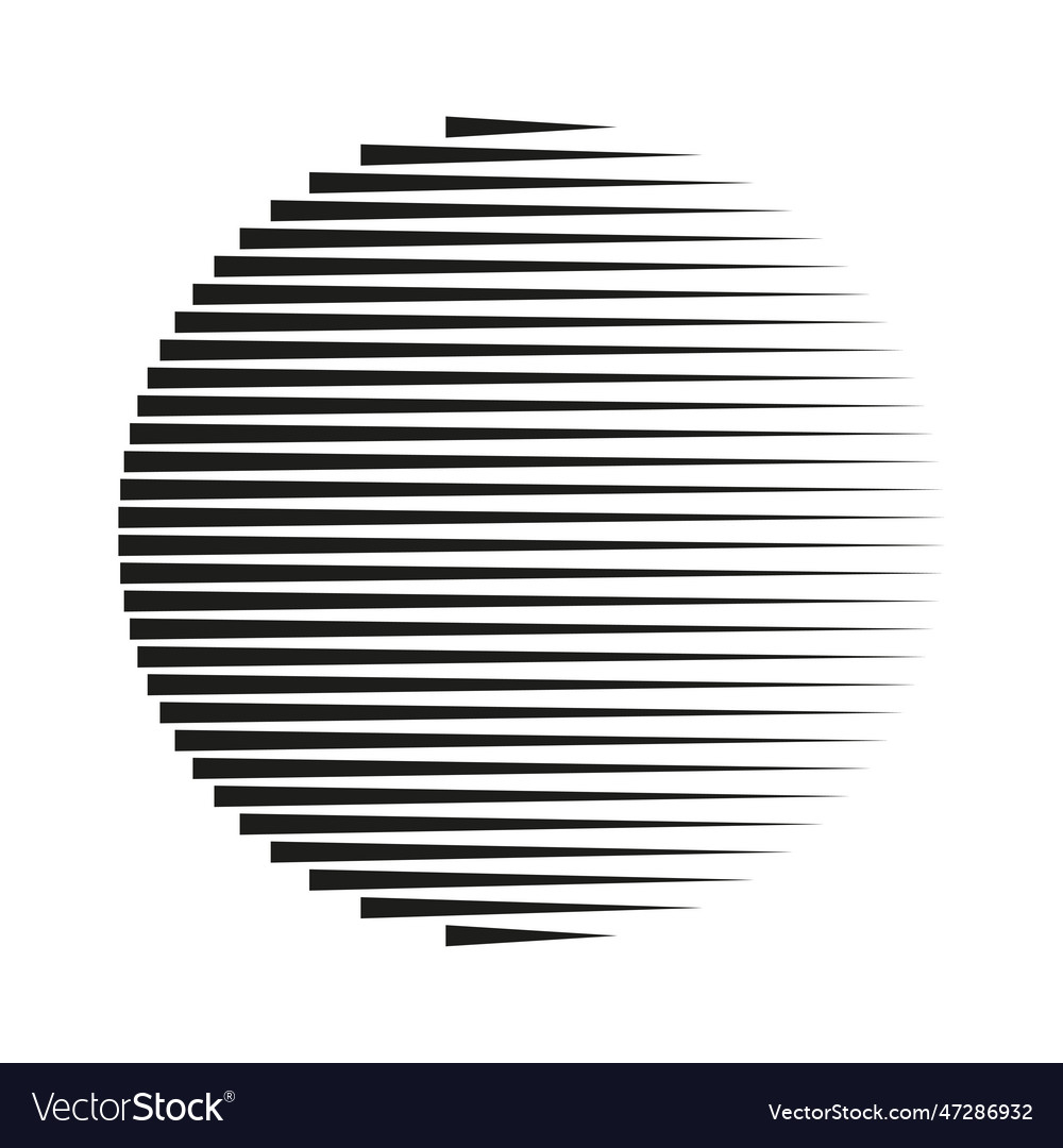 Stripes pattern circle lines vector image Stripes pattern circle lines