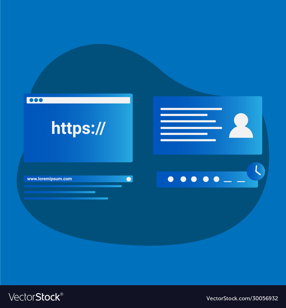 Template modern design elements register account