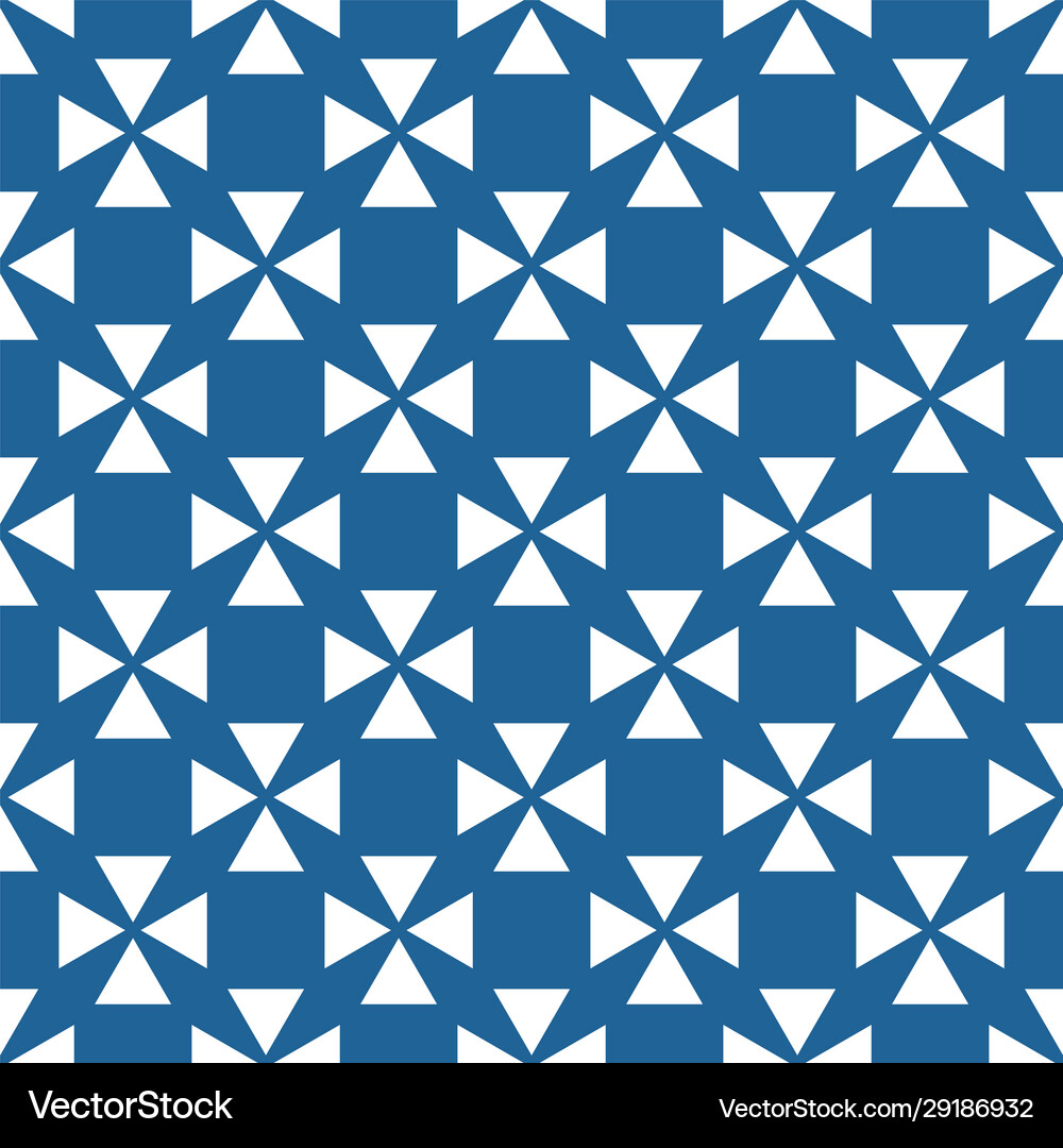 Tile pattern with blue and white background Vector Image