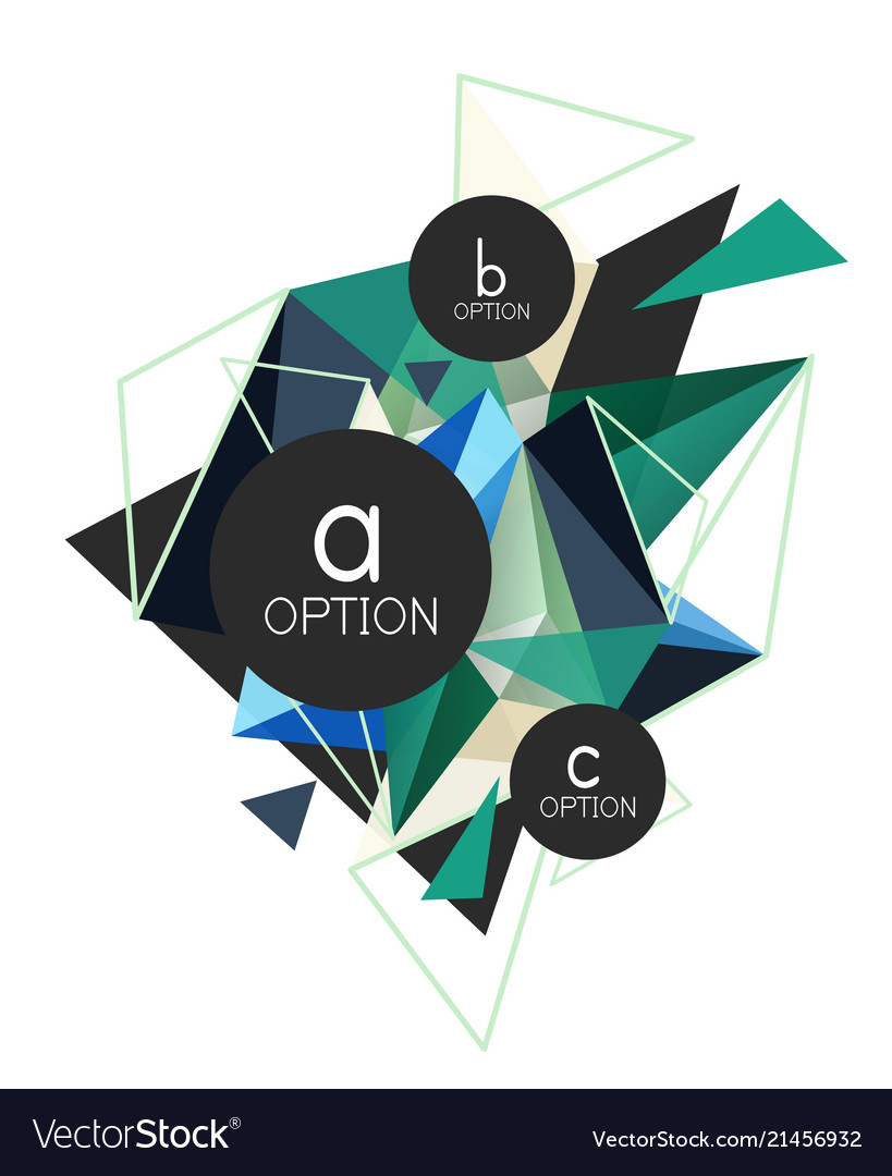 Triangle abstract background low poly vector image Triangle abstract background low poly
