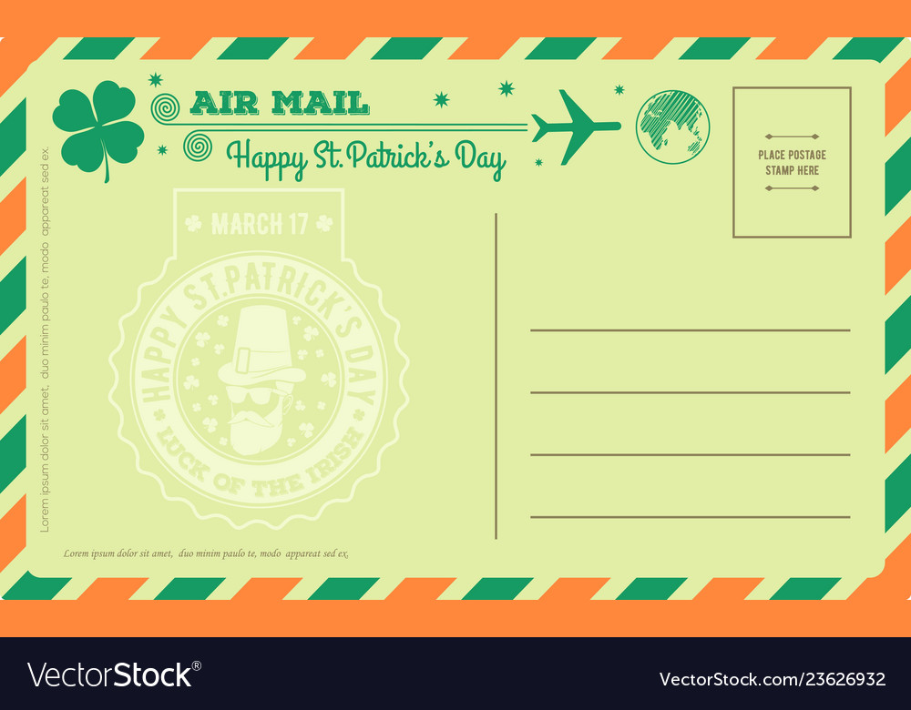 Vintage saint patricks day postcard