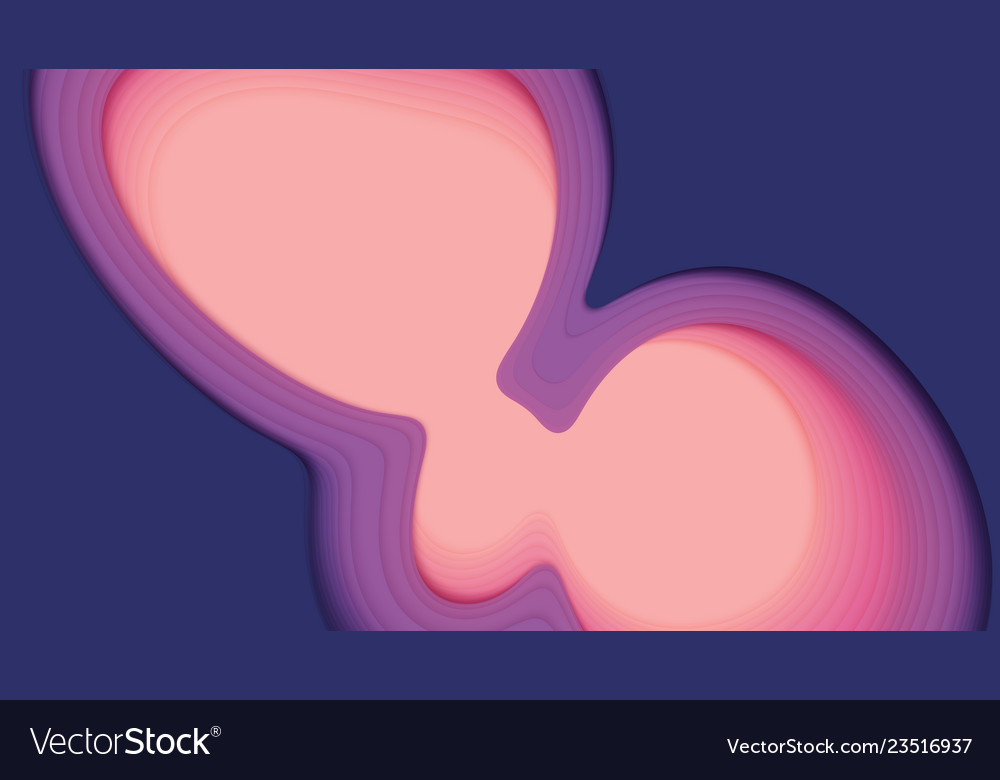 3d abstract background with paper cut shape vector image 3d abstract background with paper cut shape