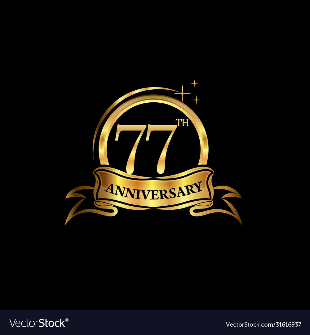 77 year anniversary celebration Royalty Free Vector Image