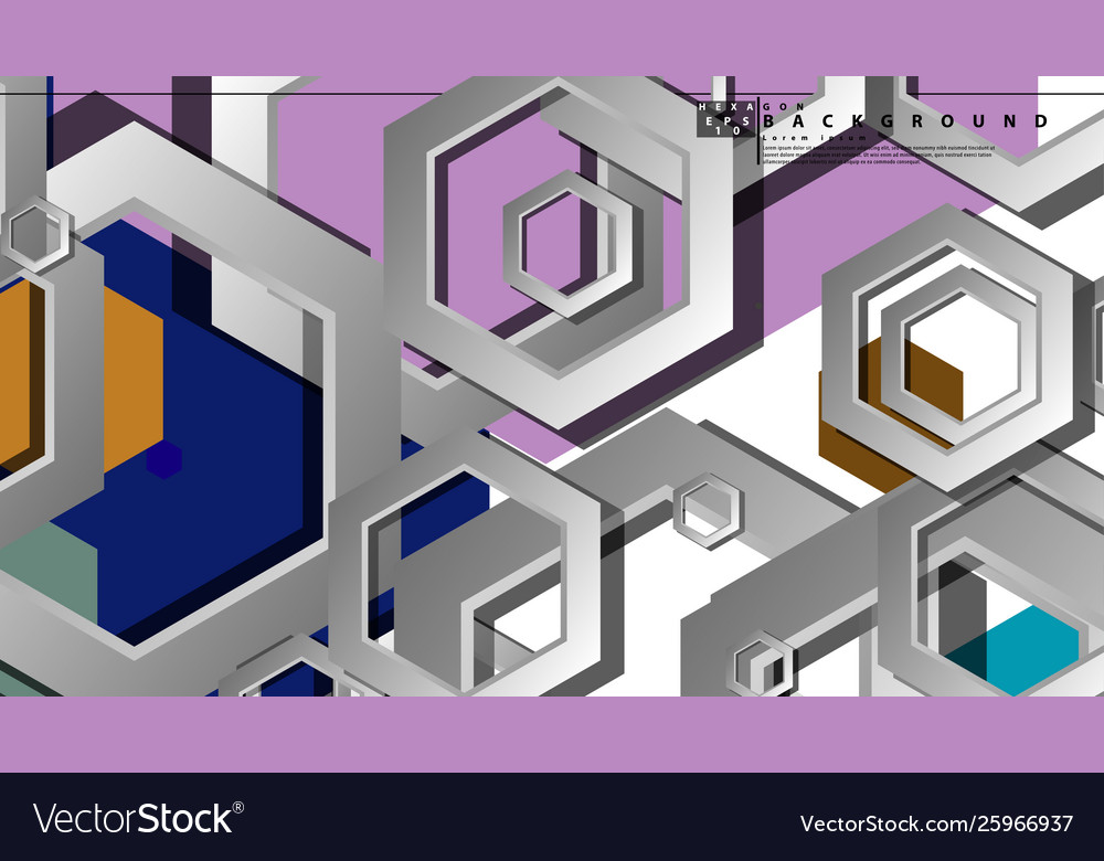 Abstract geometric background with hexagon cold