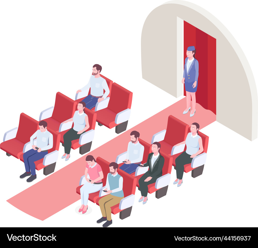 Airplane isometric composition Royalty Free Vector Image