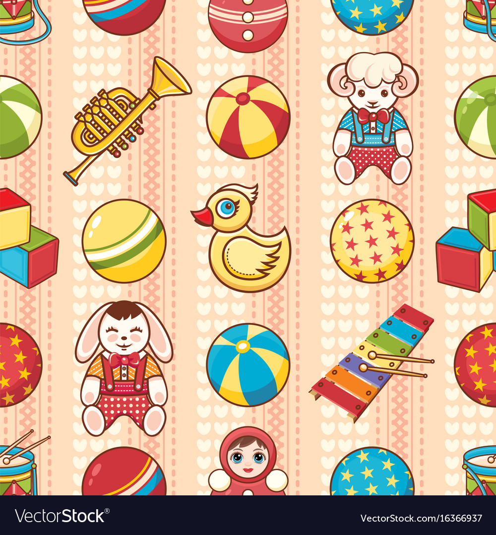 Child toy seamless pattern design element