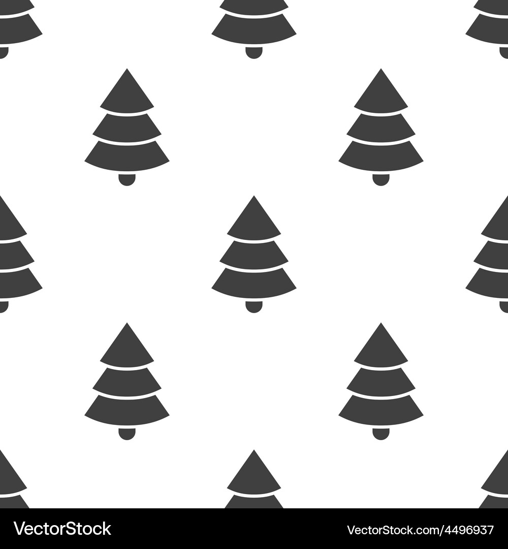 Christmas tree seamless pattern Royalty Free Vector Image