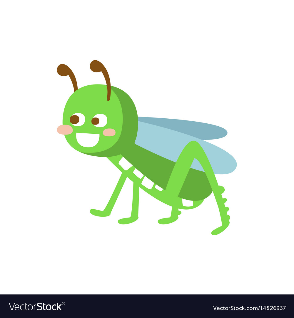 Colorful Smiling Grasshopper