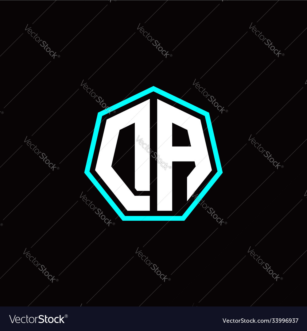 D a initials modern polygon logo template Vector Image D a initials modern polygon logo template