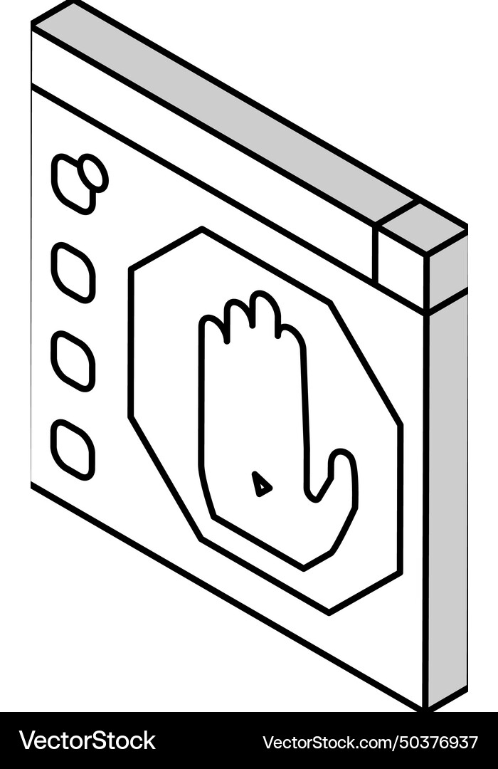 Deplatforming system isometric icon Royalty Free Vector