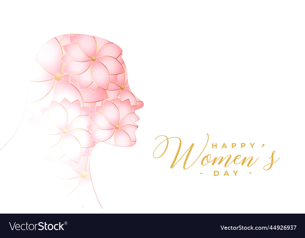 Elegant womens day flower greeting design