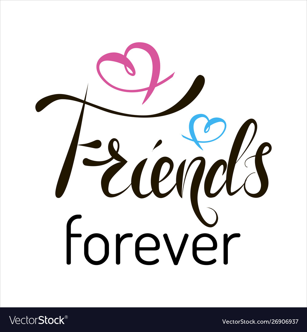 Friend word typography for printing Royalty Free Vector