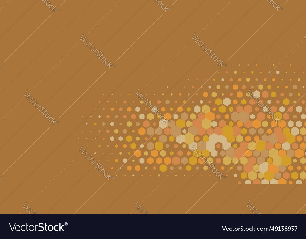 Geometric multi size hexagon with color