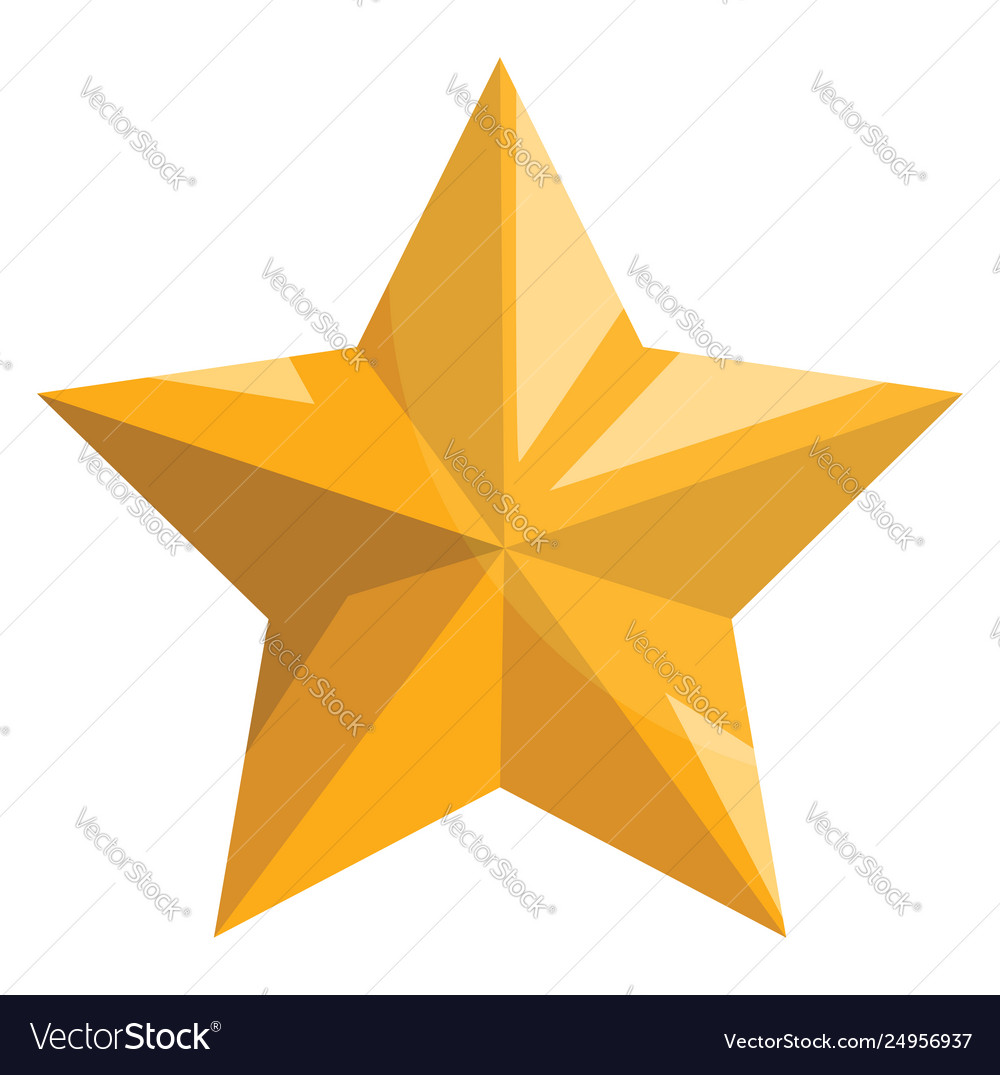 Gold christmas star on a white background