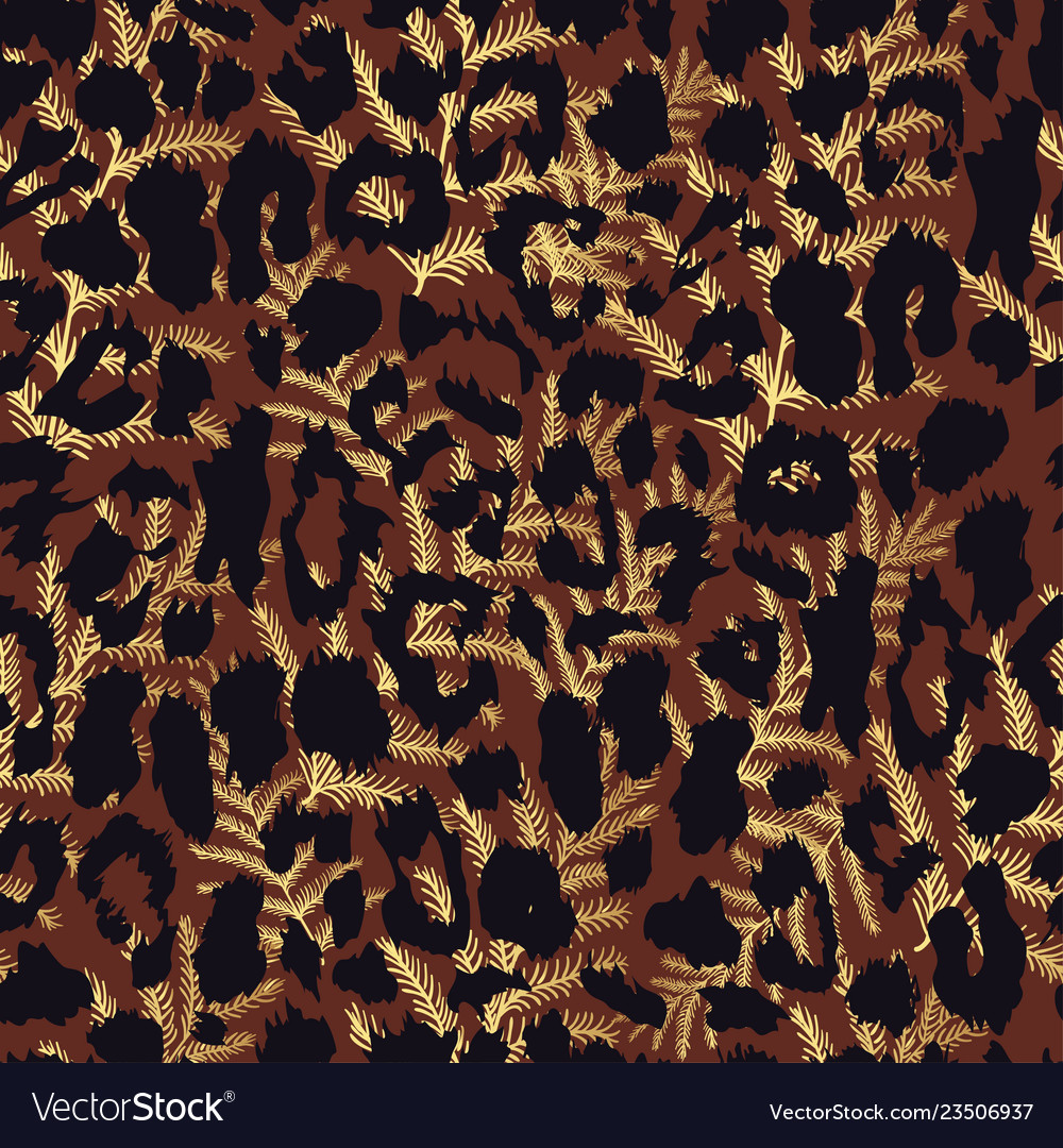 Gold Leopard Print Pattern