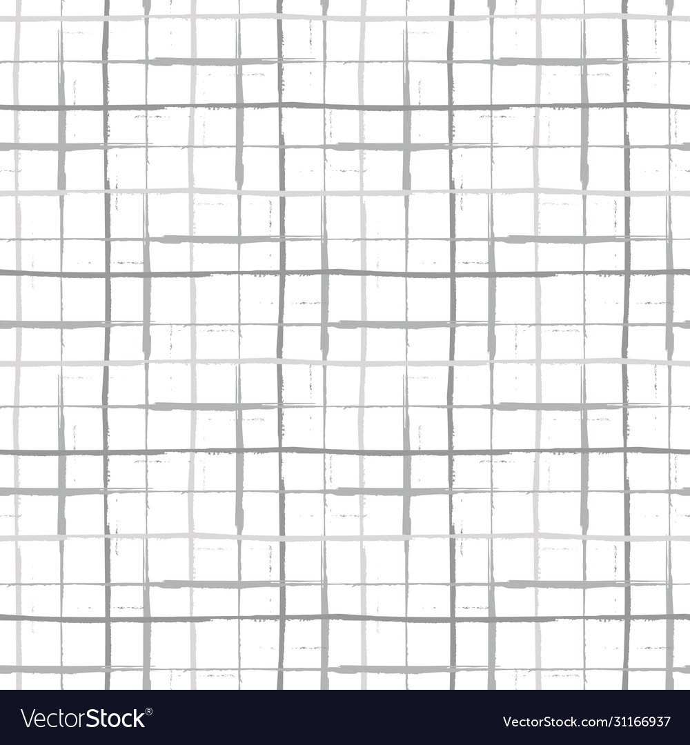 Grunge line seamless grid pattern vector image Grunge line seamless grid pattern