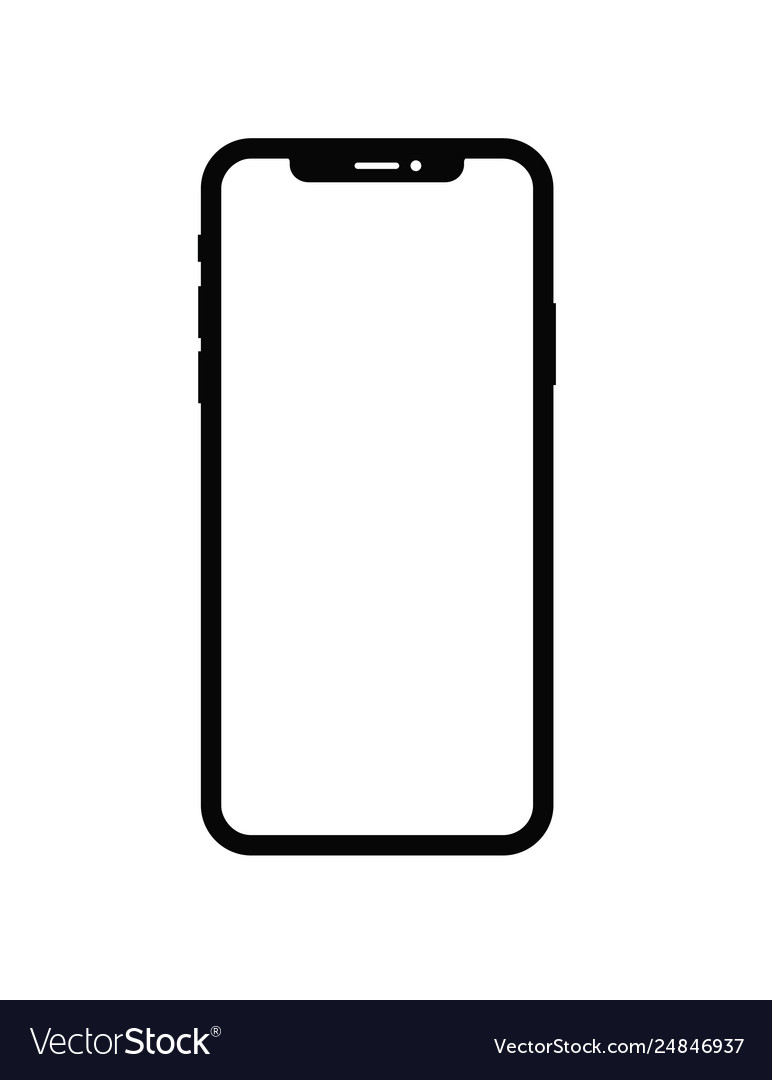 Iphone x dummy frame Royalty Free Vector Image