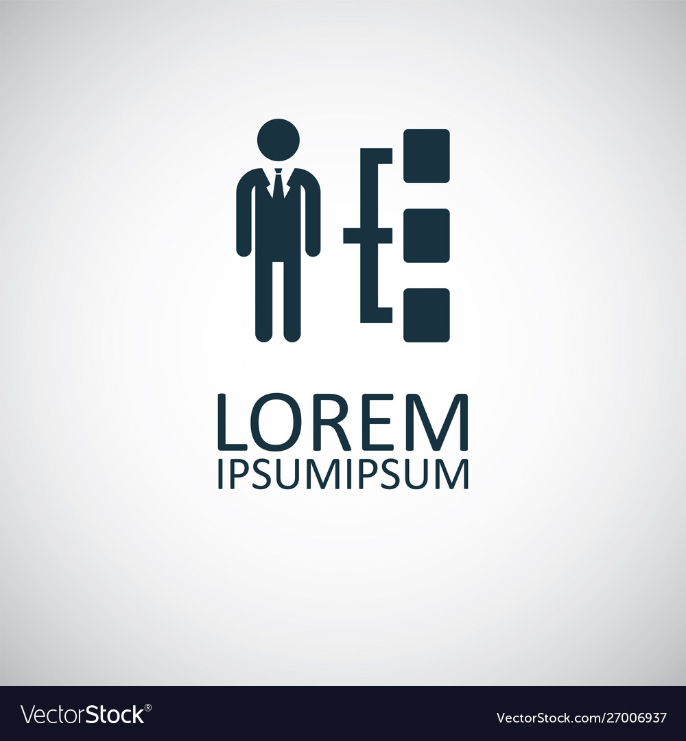 Man structure icon simple flat element design