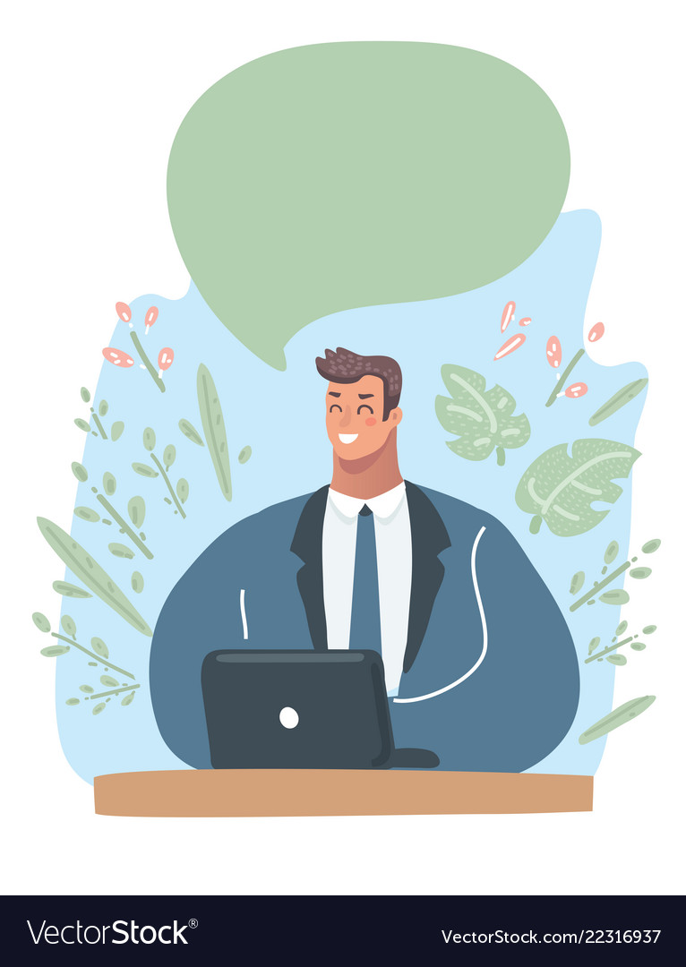 Man Using Laptop