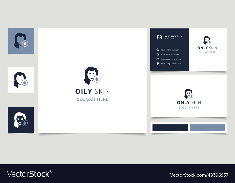 Oily Skin Logo Design mit bearbeitbarem Slogan