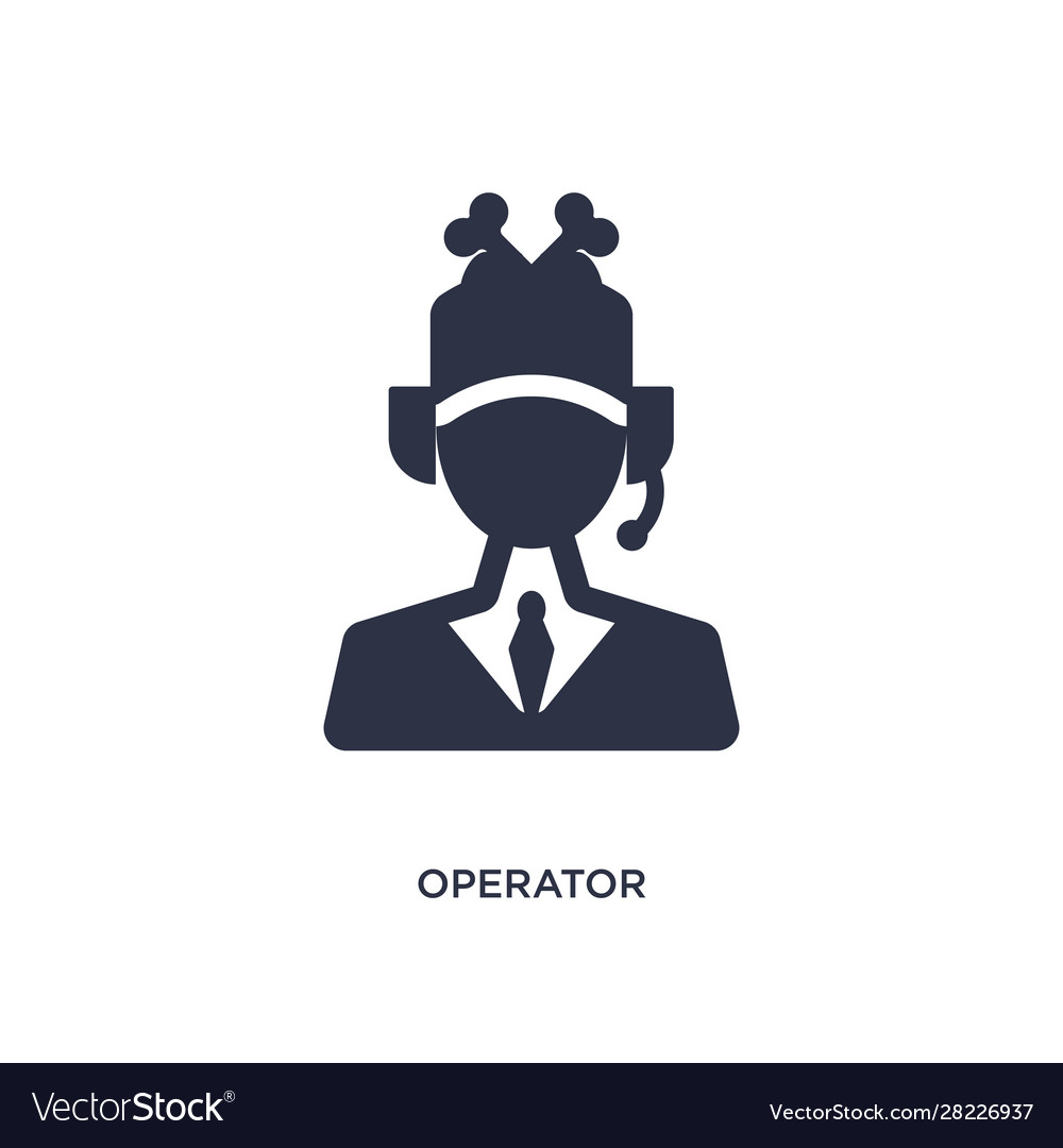 Operator icon on white background simple element vector image Operator icon on white background simple element