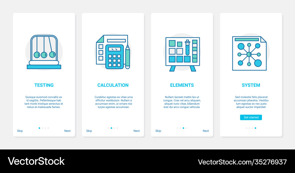 Science laboratory plan experiment ux ui Vector Image