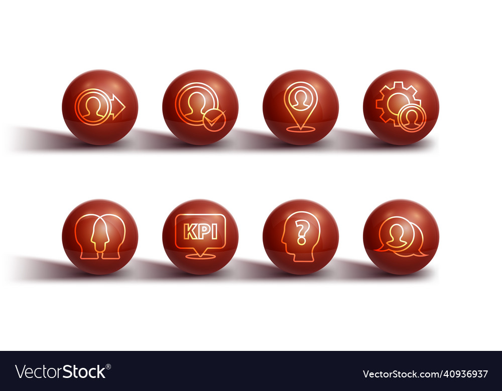 Set line create account screen project team base vector image Set line create account screen project team base