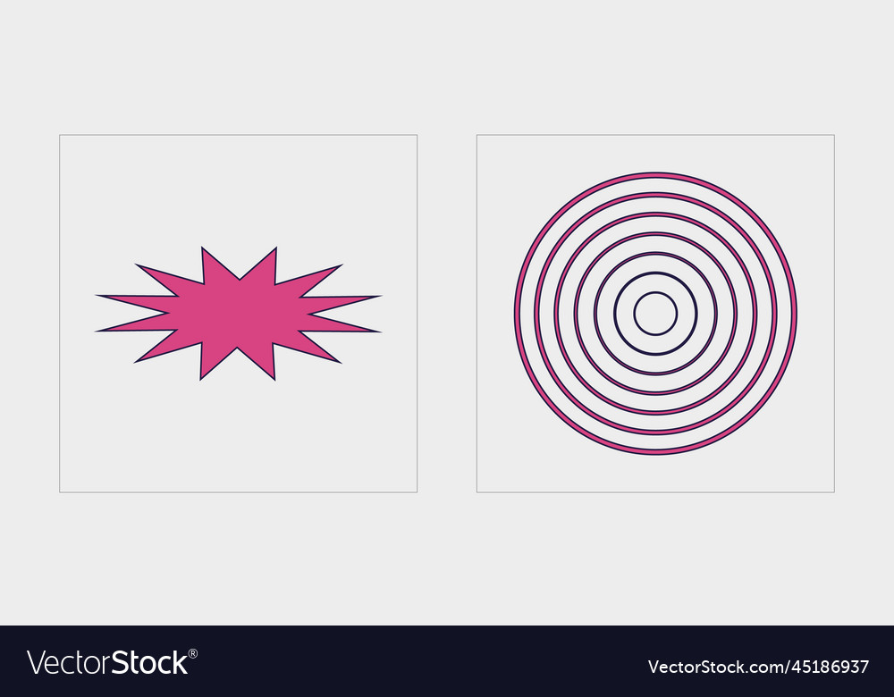 Set of y2k style objects extraordinary vector image Set of y2k style objects extraordinary