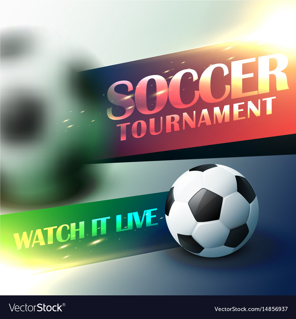 Soccer tournament flyer poster design template Vector Image Throughout Football Tournament Flyer Template