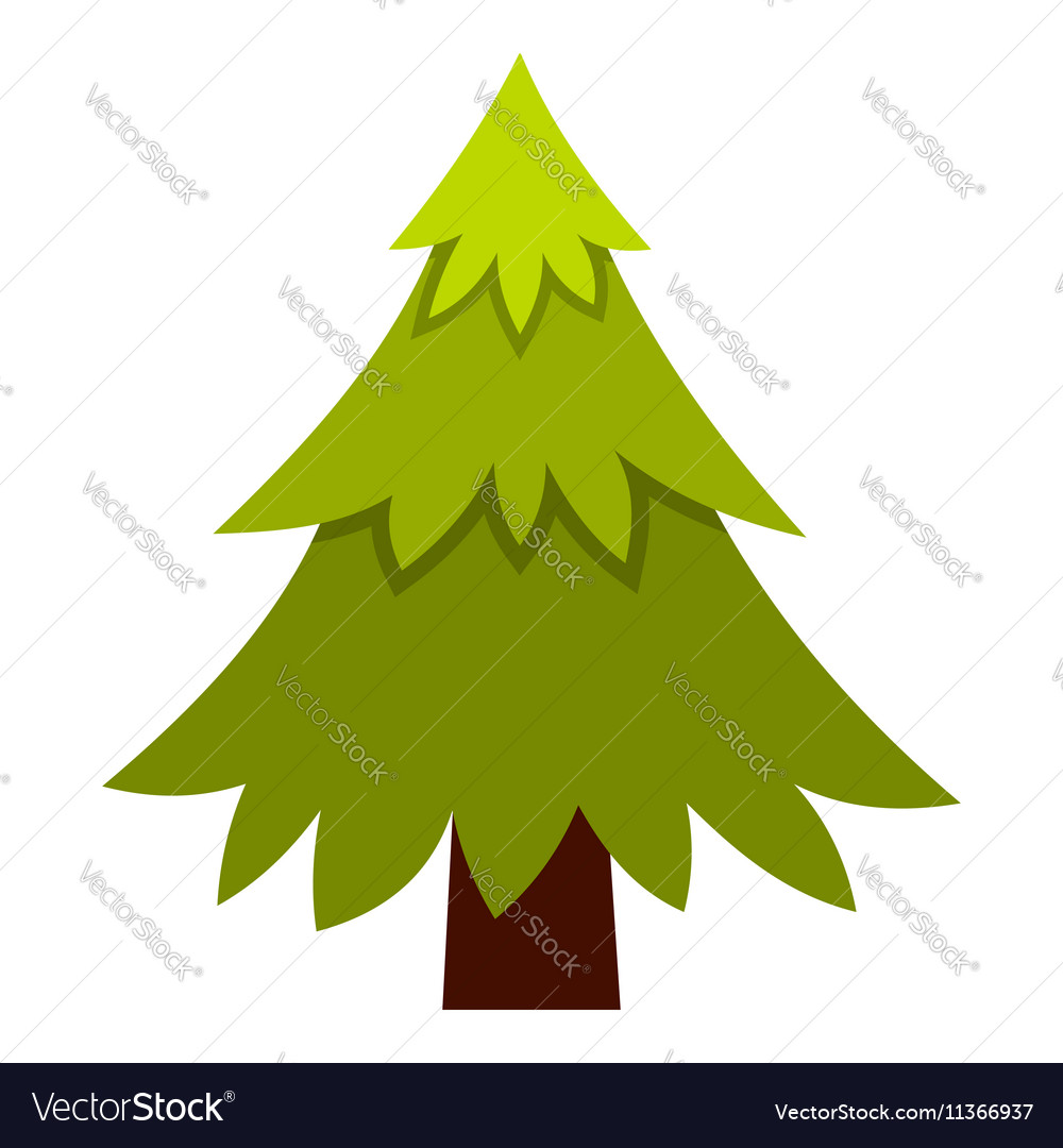 Spruce icon flat style Royalty Free Vector Image