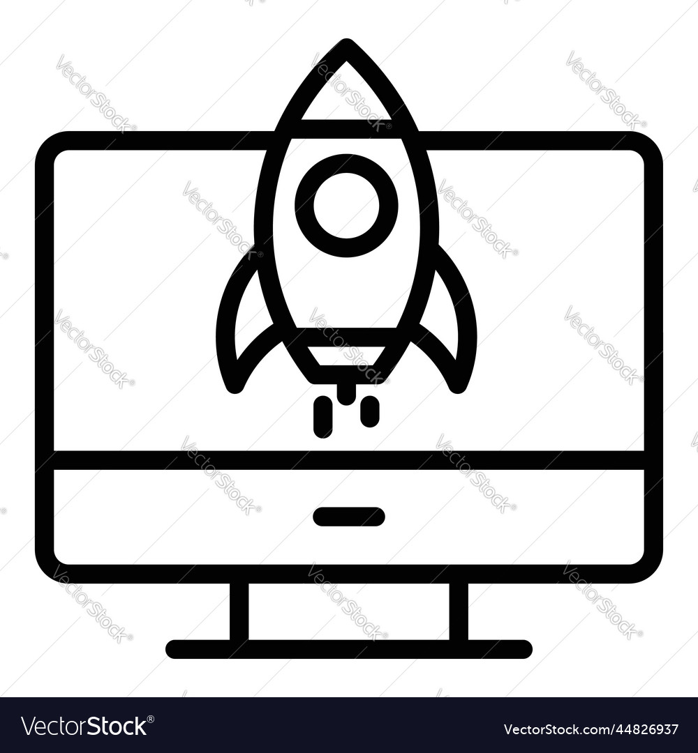 Startup icon user interface as a simple sign