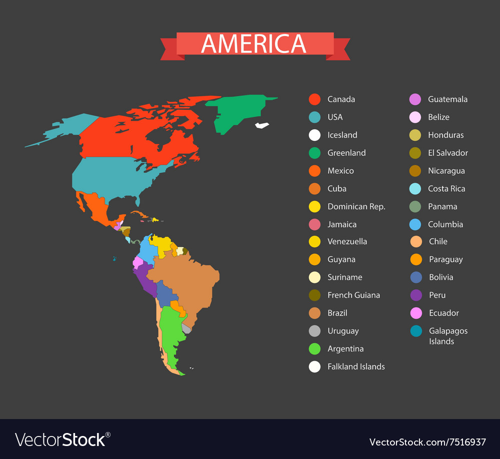 World map infographic template countries of Vector Image