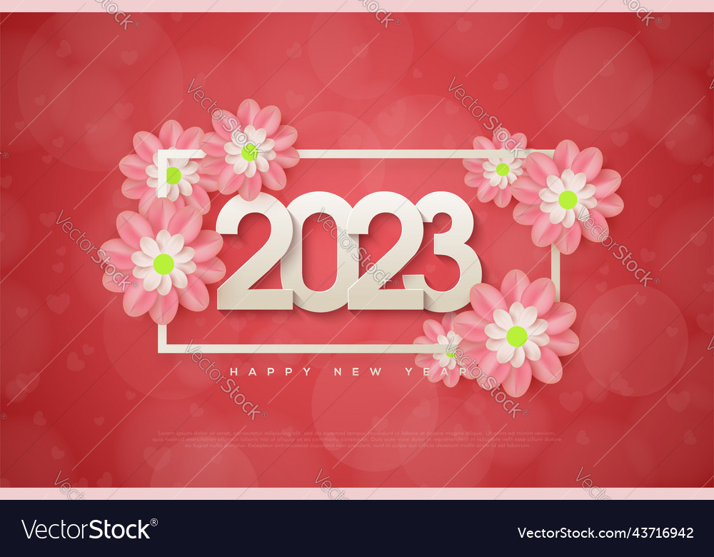 2023 background with realistic 3d numbers