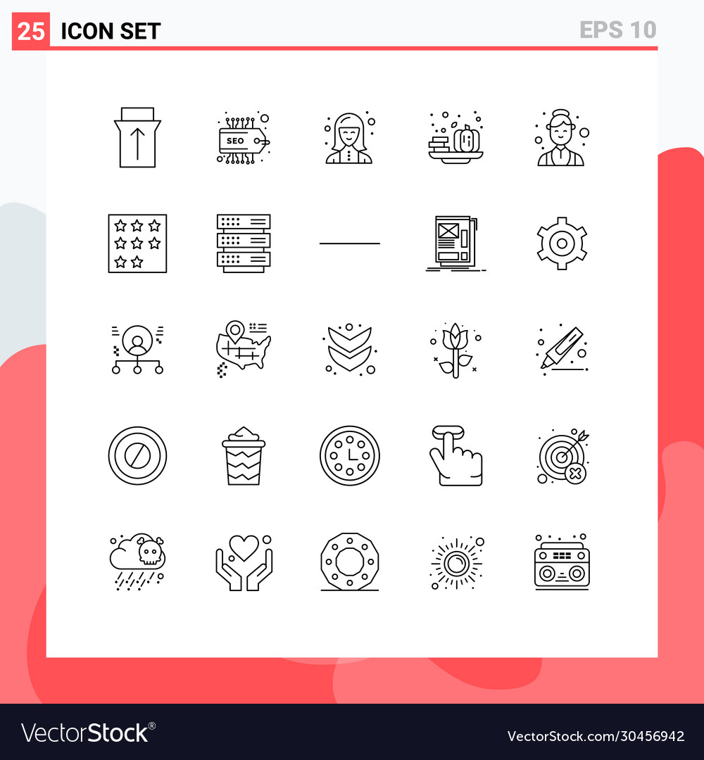 25 universal lines set for web and mobile