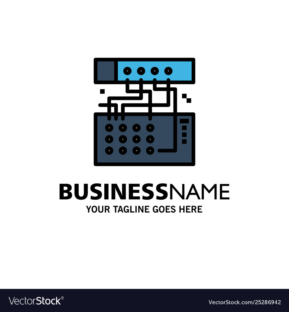 Analog connection device module sound business vector image Analog connection device module sound business