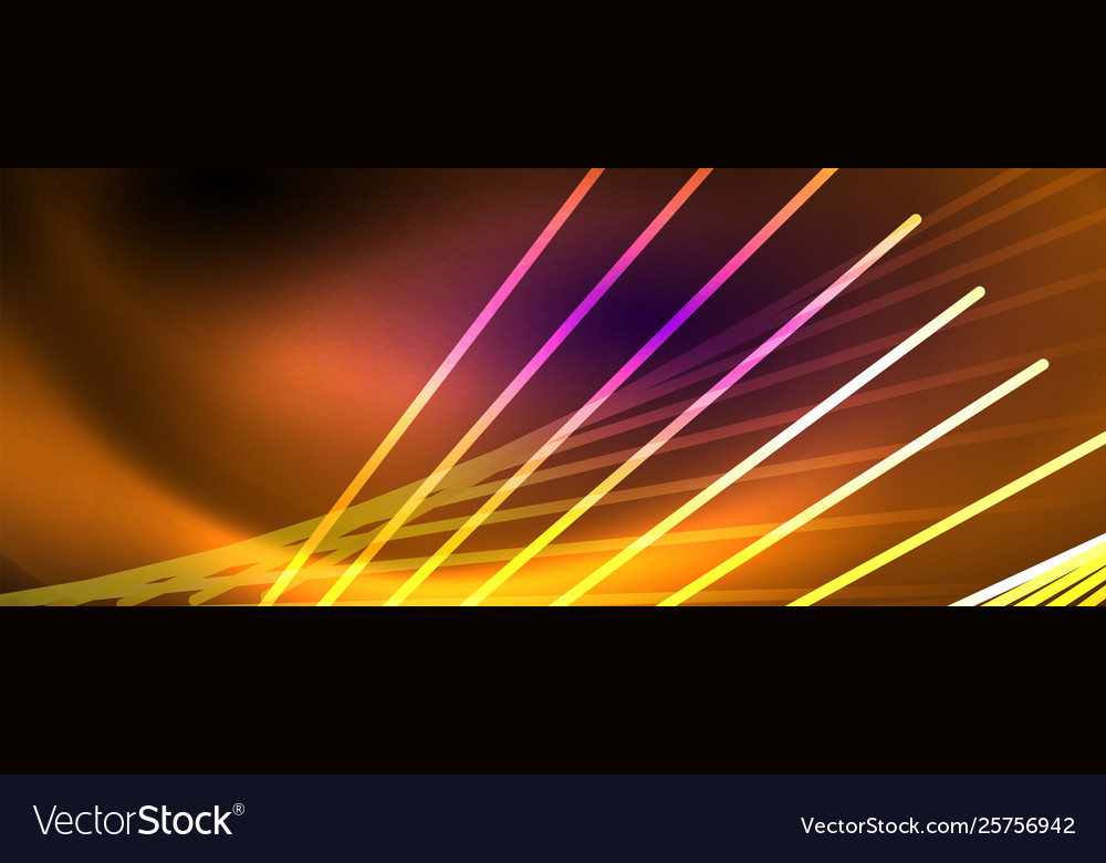 Color light with lines outer space background vector image Color light with lines outer space background