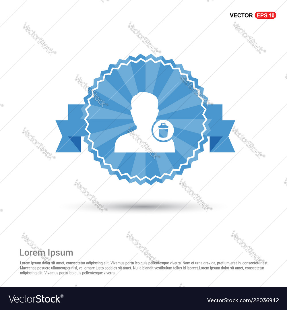 Delete user icon vector image Delete user icon