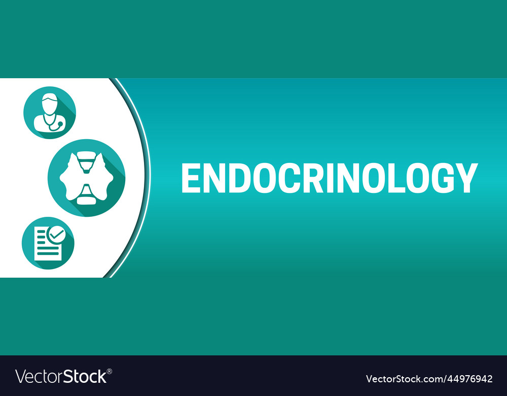 Endocrinology medical background design Royalty Free Vector