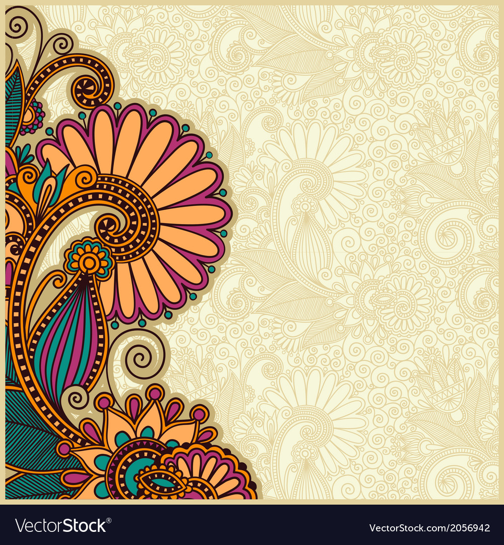 Graphic floral pattern Royalty Free Vector Image