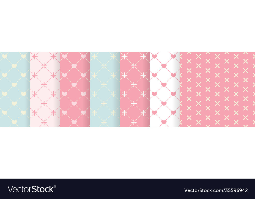 Heart love valentines day seamless pattern