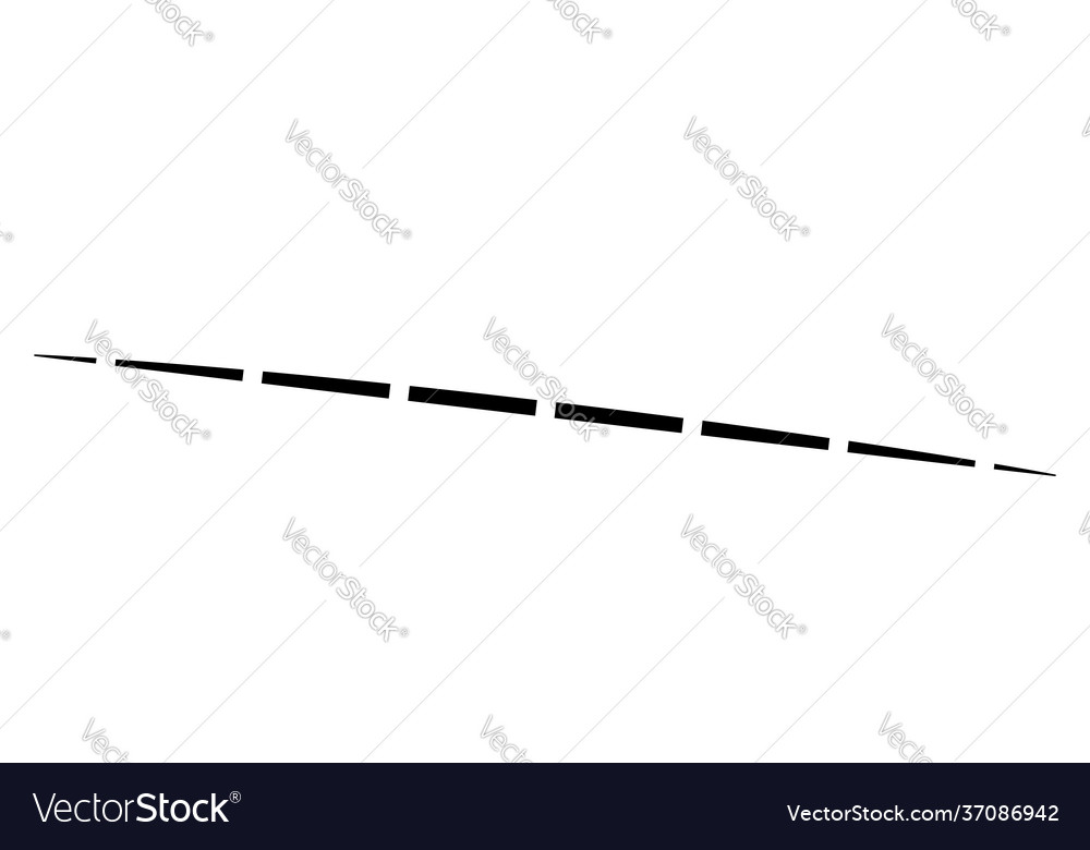 Horizontal gestrichelte Segmentlinien Designform vector image Horizontal gestrichelte Segmentlinien Designform