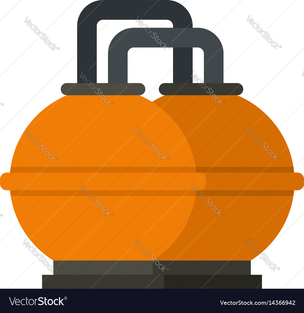 Orange fuel storage tank icon isolated Royalty Free Vector