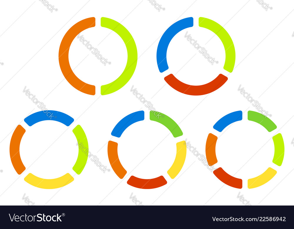Segmented Pie Charts - Multiple Segments