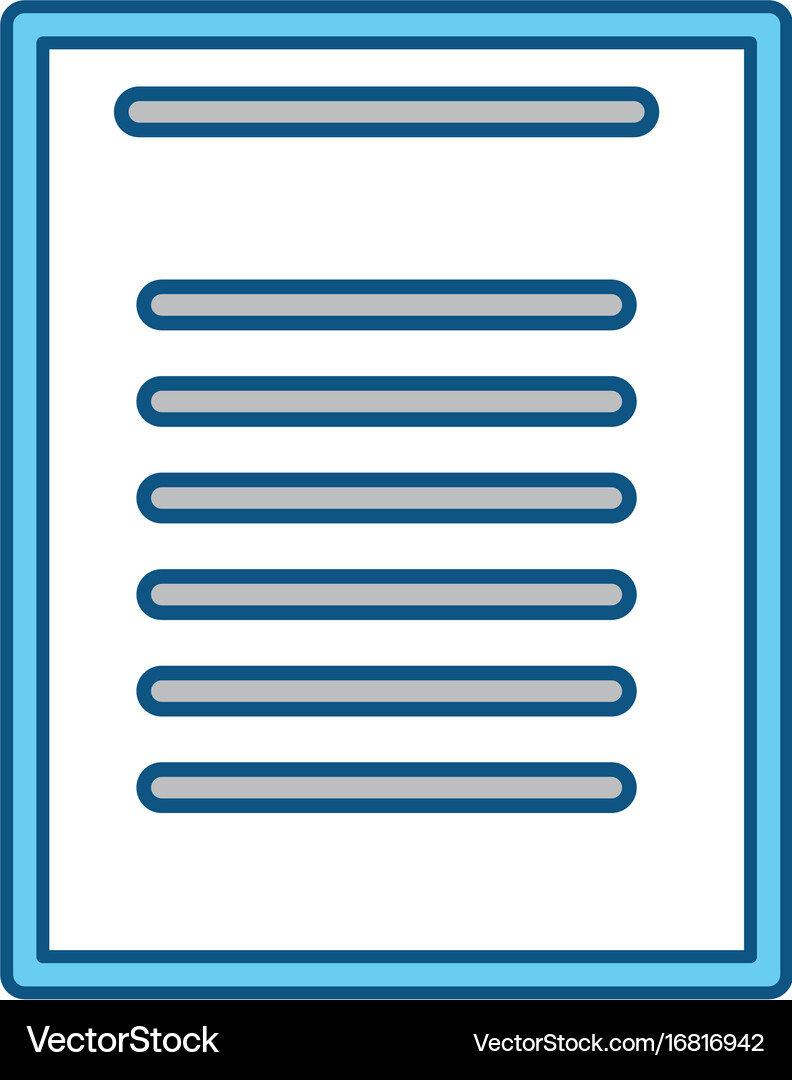 Sheet document symbol Royalty Free Vector Image