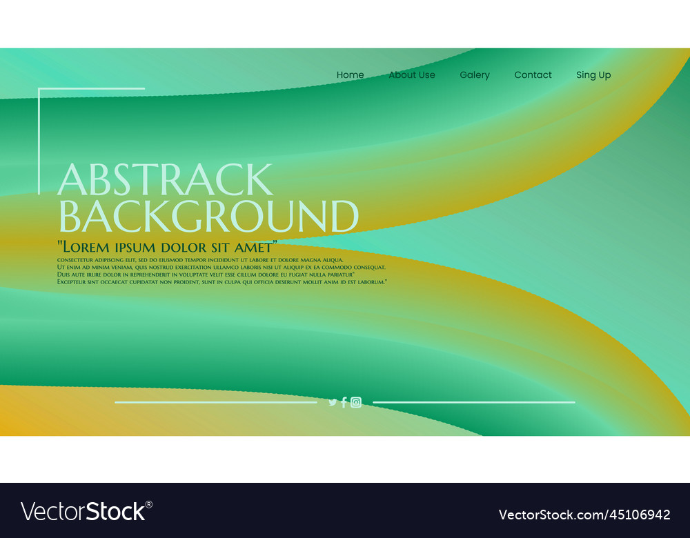 Website landing page fluid background image vector image Website landing page fluid background image