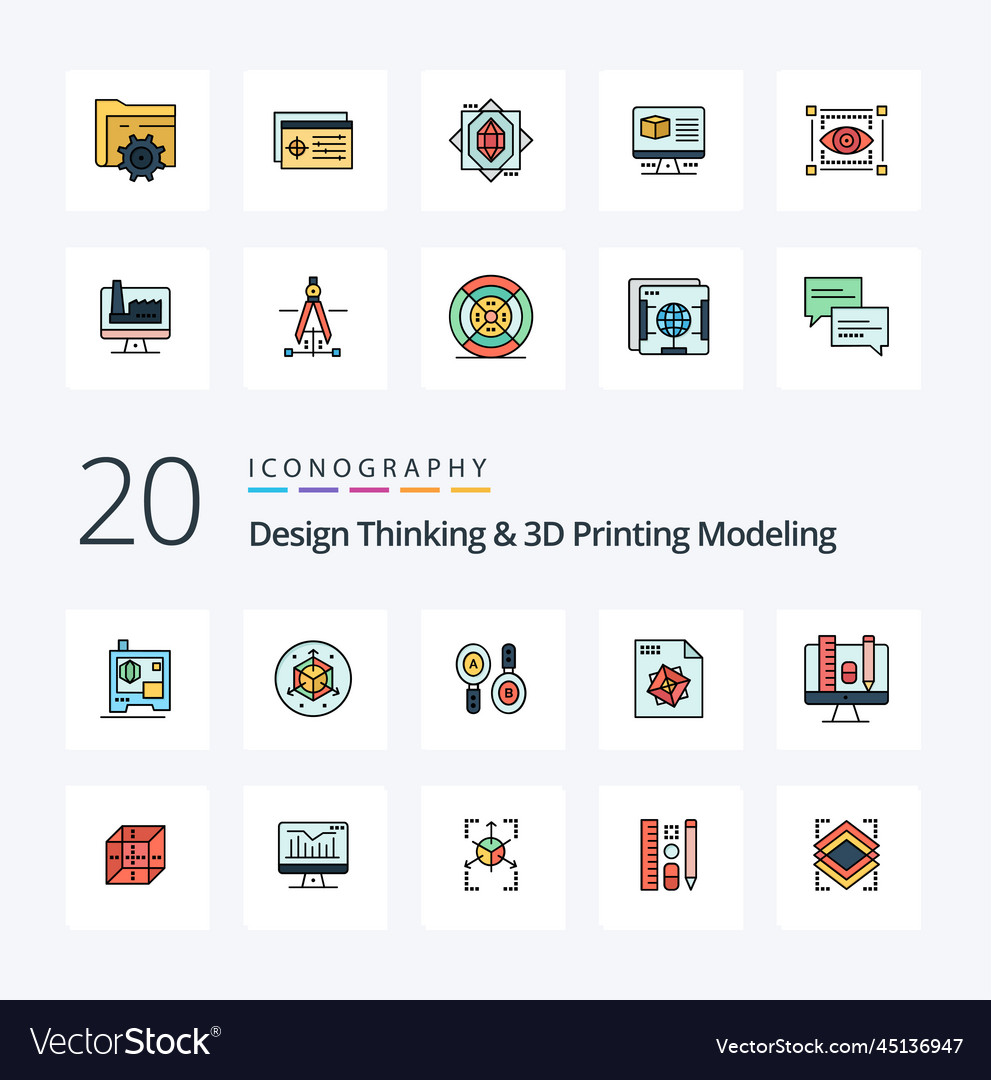 20 design thinking and d printing modeling line