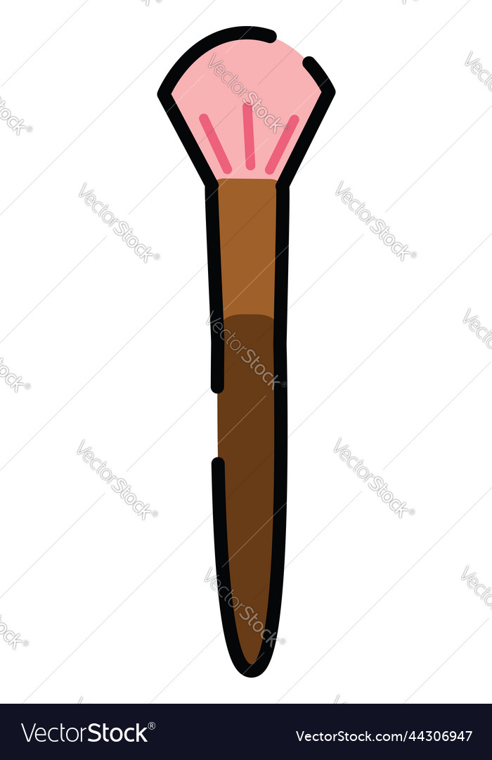 Beauty brush on a white background