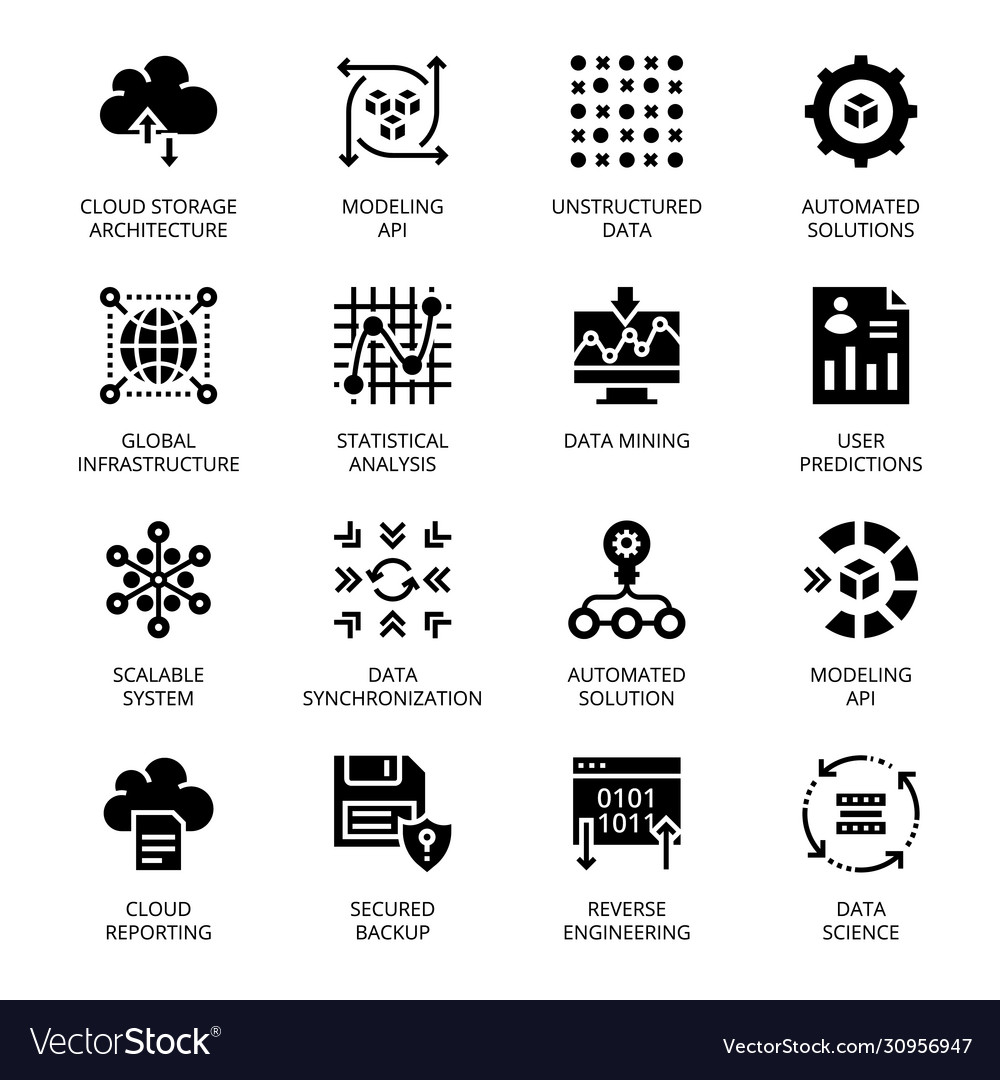 Data Science Glyph Icons